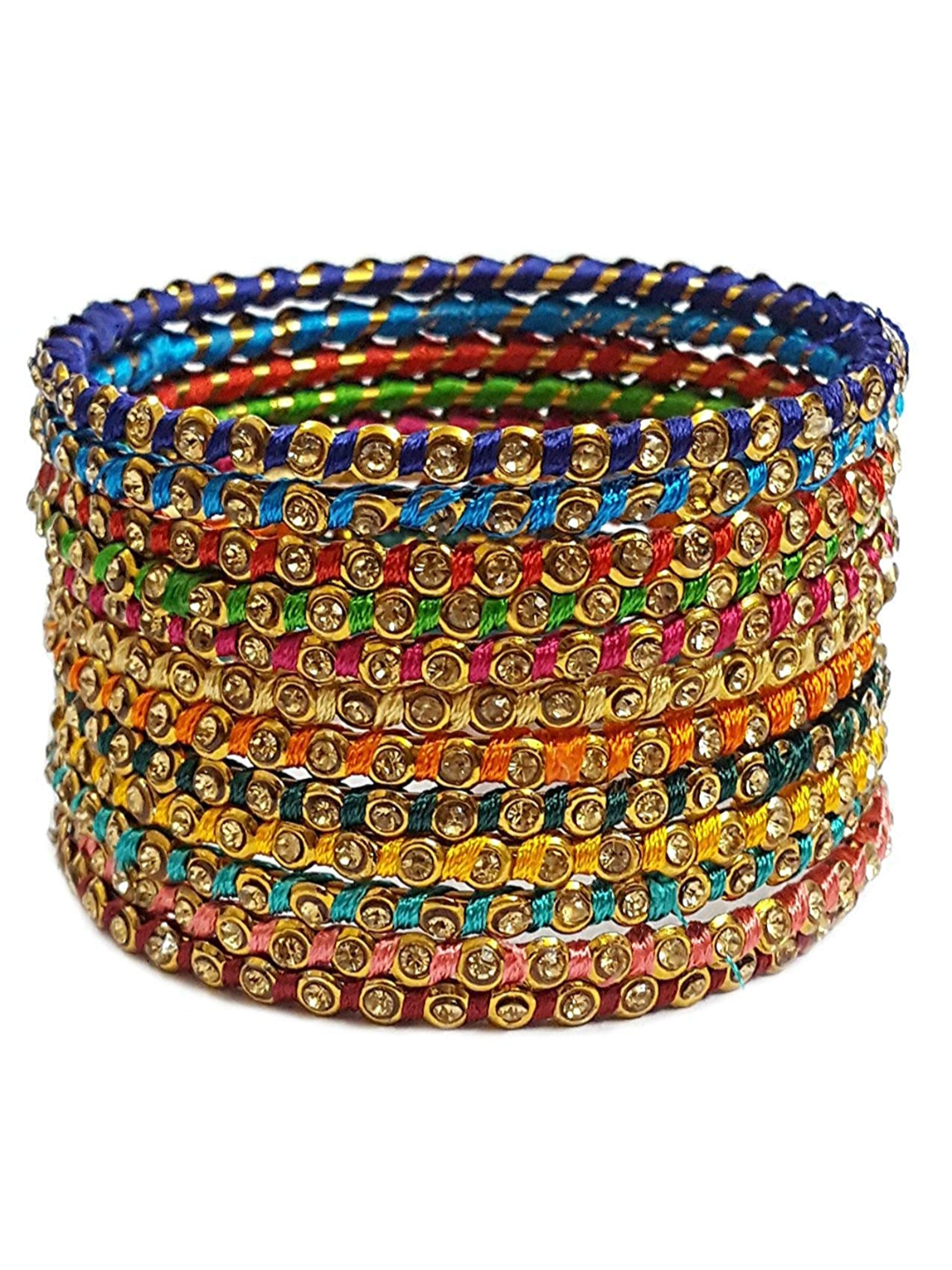 YouBella Golden Gold-plated Bangle for Women - Set of 12
